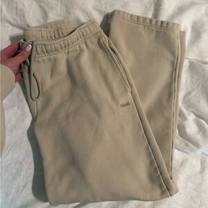 Aritzia Cozy Fleece Beige Sweatpants